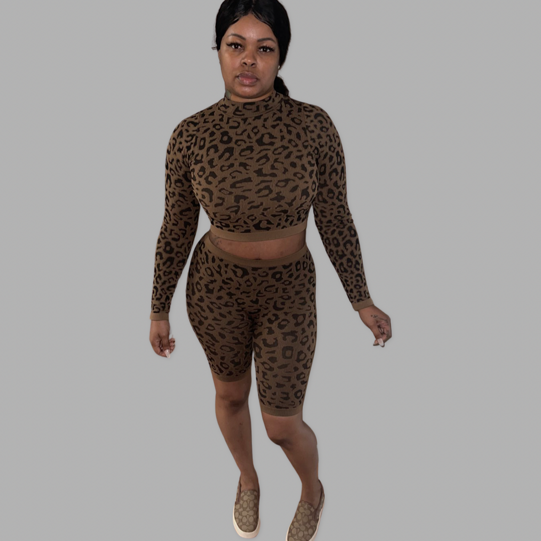 2 Piece Animal Print Set